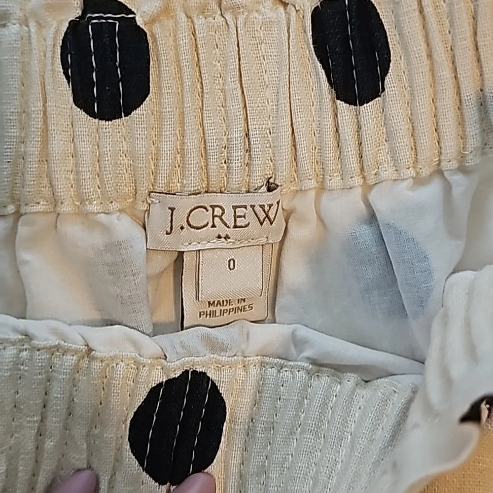J. Crew linen Polka dot skirt - Picture 2 of 6